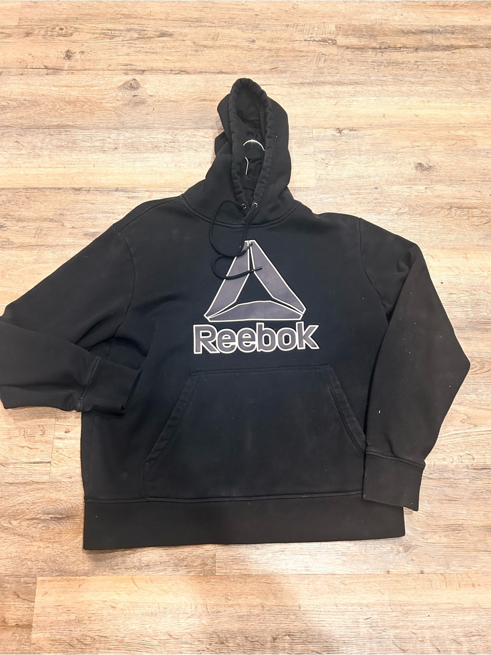 Reebok Black Men's Size Large Hoodie with Logo
